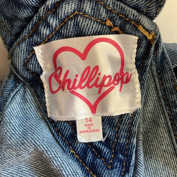 Chillipop | Girl Denim Overall Shorts & Top - Picture 3 of 6